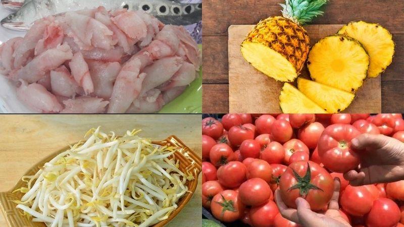 Nguyên liệu nấu canh chua cá thác lác