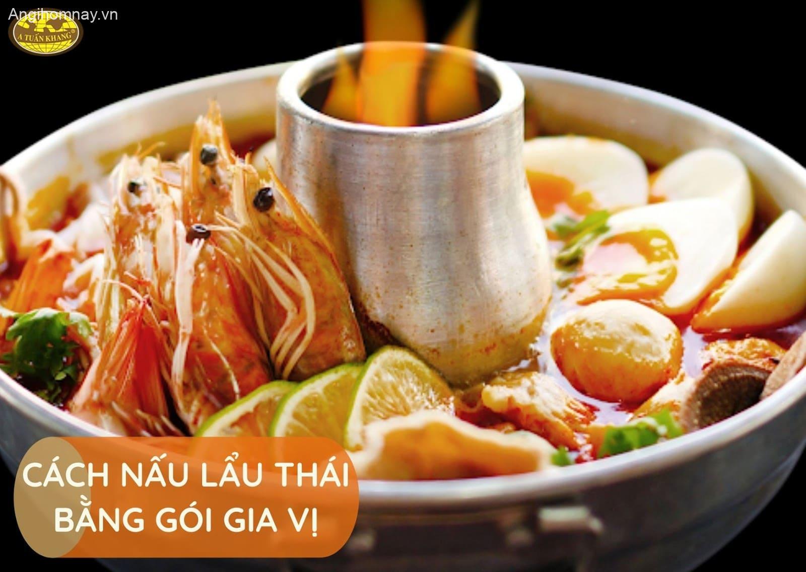 Cách nấu lẩu Thái bằng gói gia vị