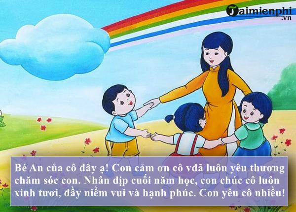 Viet loi cam on co giao mam non