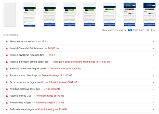 Google PageSpeed Insights - Suggestions for improvement