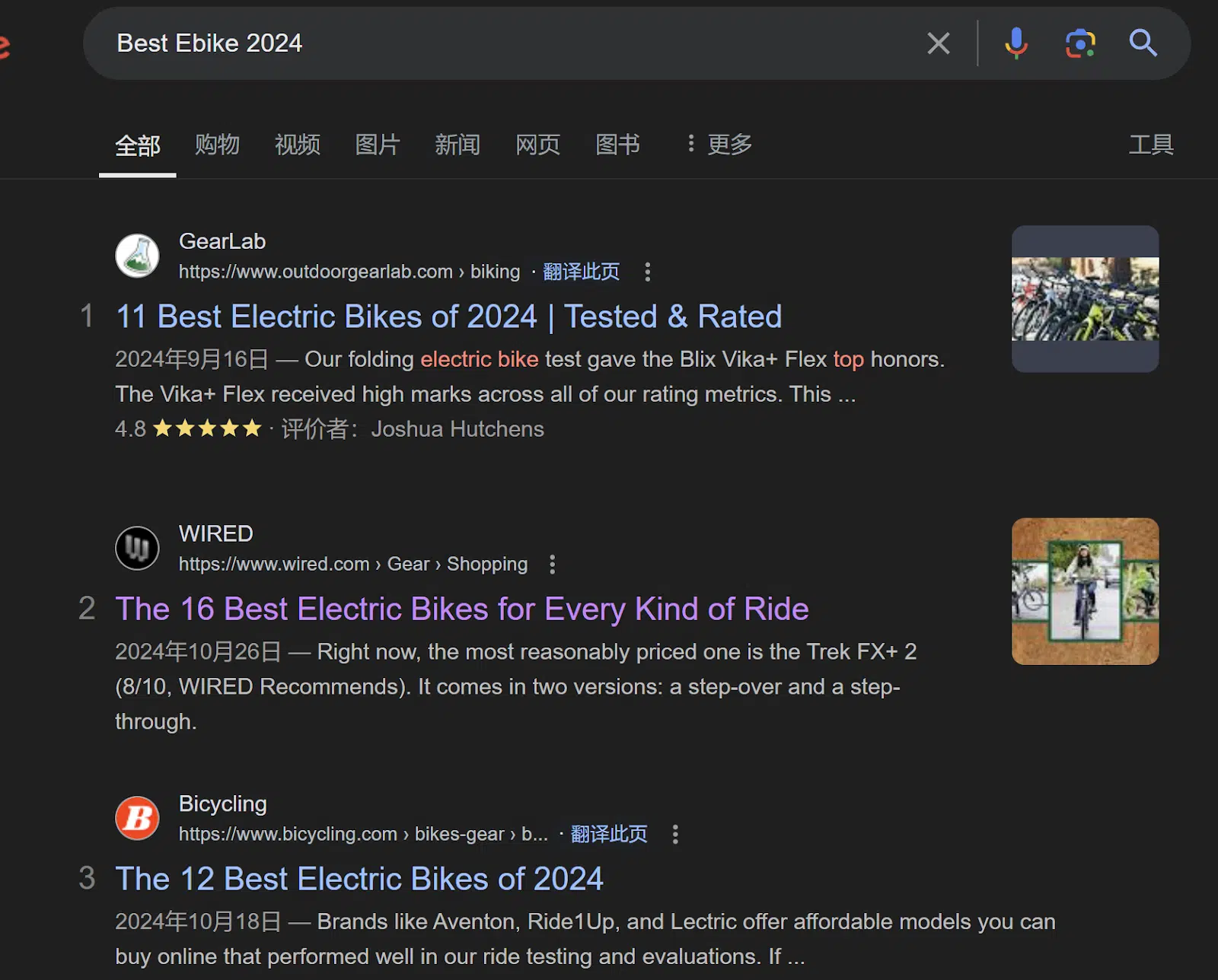 Google – best electric bike 2024