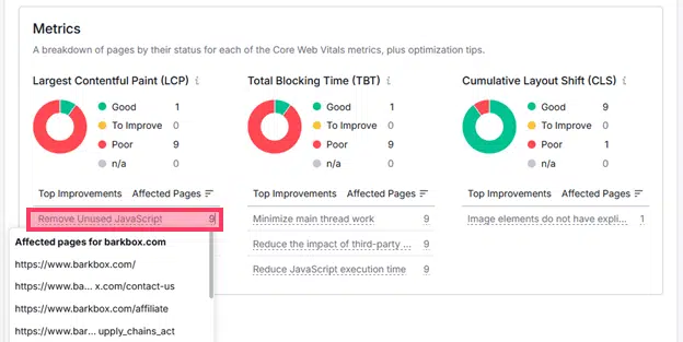 Semrush - Remove Unused JavaScript