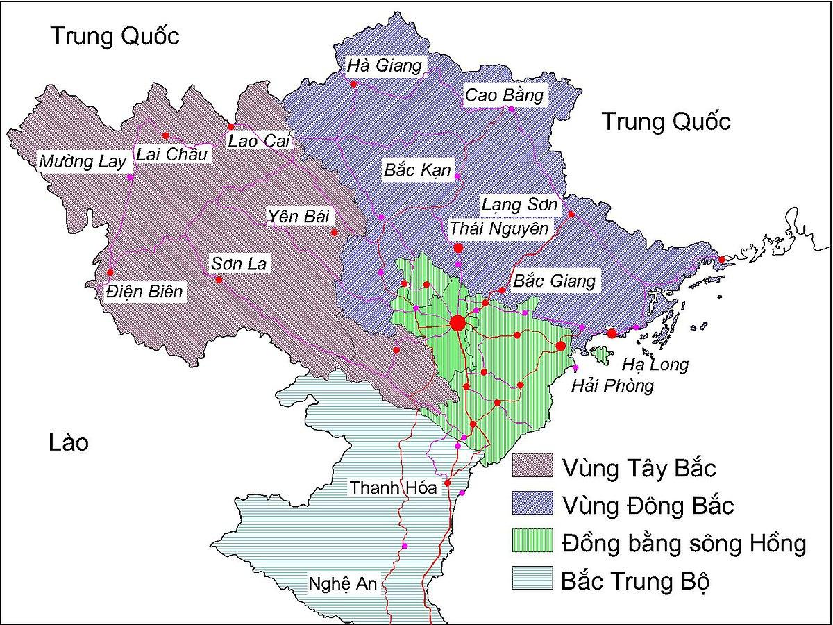 Bản đồ Tây Bắc khổ lớn phóng to mới nhất