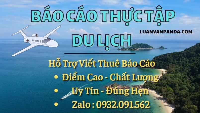 Báo Cáo Thực Tập Du Lịch