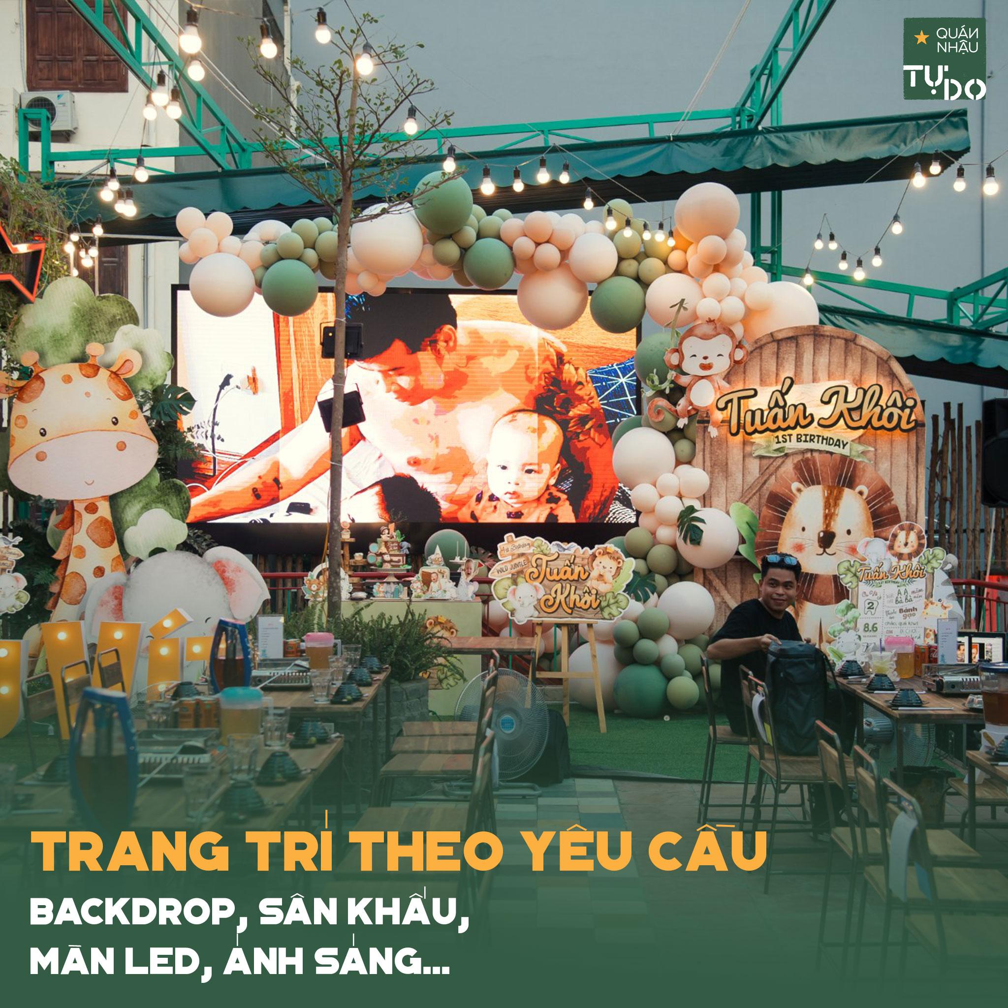 Ảnh tiệc sinh nhật trang trí theo yêu cầu