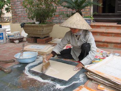 Tìm hiểu qui trình làm tranh Đông Hồ